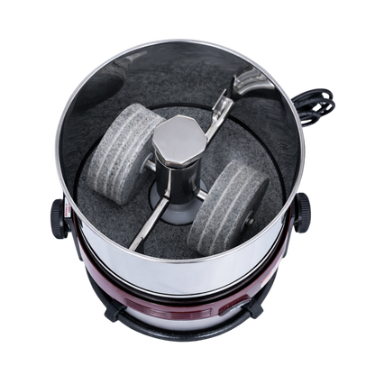 PREMIER TILTING CHOCOLATE MELANGER 11 LBS 220 VOLT | STAINLESS STEEL STONE HOLDER